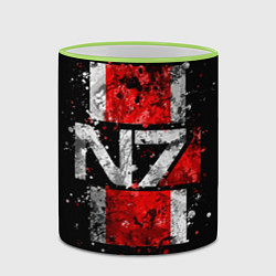 Кружка 3D Mass Effect N7, цвет: 3D-светло-зеленый кант — фото 2