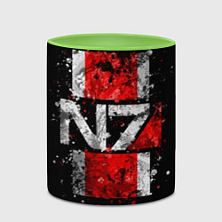 Кружка 3D Mass Effect N7, цвет: 3D-белый + светло-зеленый — фото 2