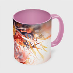 Кружка 3D Бездомный Бог, цвет: 3D-белый + розовый