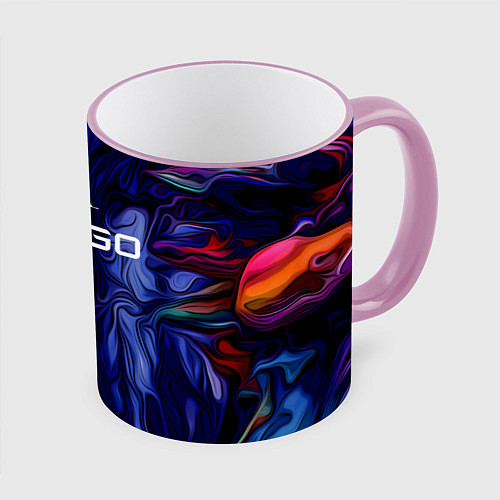 Кружка цветная CS:GO Waves Skin / 3D-Розовый кант – фото 1