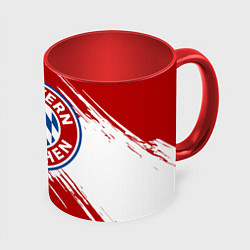 Кружка 3D ФК Бавария, цвет: 3D-белый + красный
