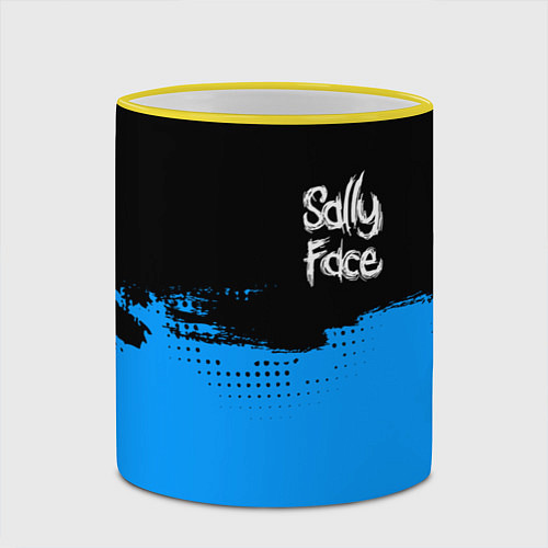 Кружка цветная Sally Face / 3D-Желтый кант – фото 2