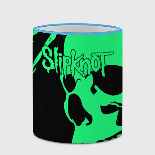 Кружка цветная Slipknot: Acid Skull / 3D-Небесно-голубой кант – фото 2