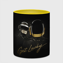 Кружка 3D Daft Punk: Get Lucky, цвет: 3D-белый + желтый — фото 2