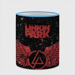 Кружка 3D Linkin Park: Red Airs, цвет: 3D-небесно-голубой кант — фото 2