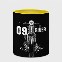 Кружка 3D 09 Rider, цвет: 3D-белый + желтый — фото 2