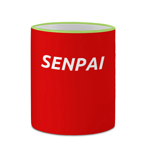 Кружка цветная SENPAI / 3D-Светло-зеленый кант – фото 2