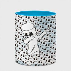 Кружка 3D Marshmello DAB, цвет: 3D-белый + небесно-голубой — фото 2