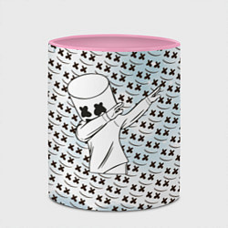 Кружка 3D Marshmello DAB, цвет: 3D-белый + розовый — фото 2
