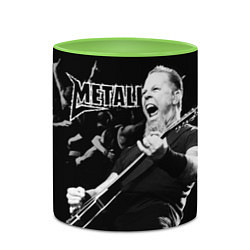 Кружка 3D Metallica, цвет: 3D-белый + светло-зеленый — фото 2