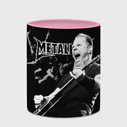 Кружка 3D Metallica, цвет: 3D-белый + розовый — фото 2