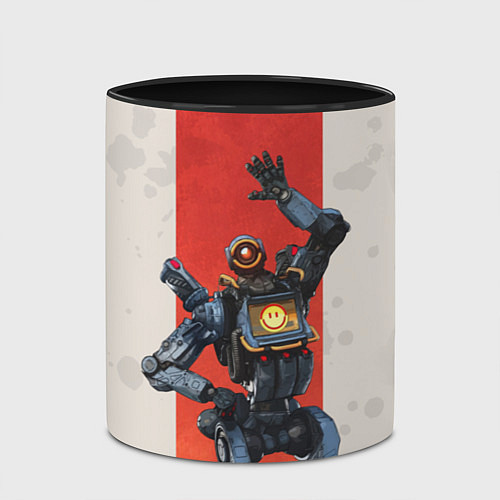 Кружка цветная Apex Legends: Pathfinder / 3D-Белый + черный – фото 2