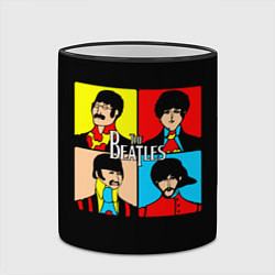Кружка 3D The Beatles: Pop Art, цвет: 3D-черный кант — фото 2