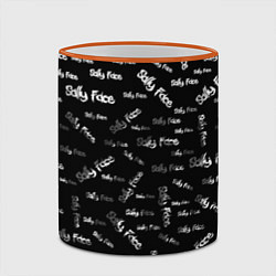 Кружка 3D Sally Face: Black Pattern, цвет: 3D-оранжевый кант — фото 2