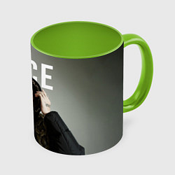Кружка 3D FACE: Slime, цвет: 3D-белый + светло-зеленый