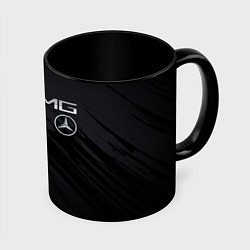 Кружка 3D Mercedes AMG, цвет: 3D-белый + черный