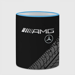 Кружка 3D Mercedes AMG: Street Racing, цвет: 3D-небесно-голубой кант — фото 2
