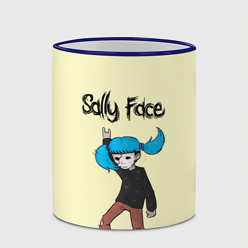Кружка цветная Sally Face: Rock You / 3D-Синий кант – фото 2
