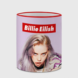 Кружка 3D Billie Eilish: Bored, цвет: 3D-красный кант — фото 2