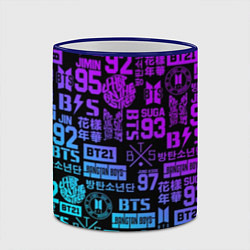 Кружка 3D BTS Logos, цвет: 3D-синий кант — фото 2