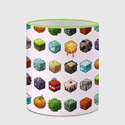Кружка 3D Minecraft Cubes, цвет: 3D-светло-зеленый кант — фото 2