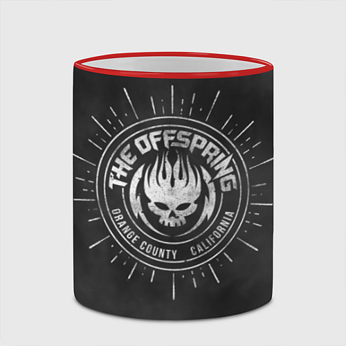 Кружка цветная The Offspring / 3D-Красный кант – фото 2