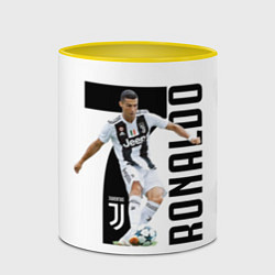 Кружка 3D Ronaldo the best, цвет: 3D-белый + желтый — фото 2