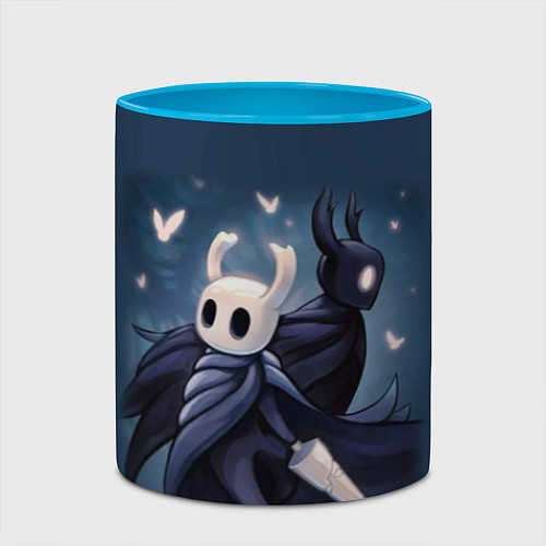 Кружка цветная Hollow Knight / 3D-Белый + небесно-голубой – фото 2