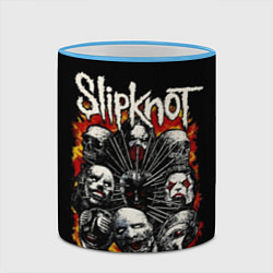Кружка 3D Slipknot: Faces, цвет: 3D-небесно-голубой кант — фото 2