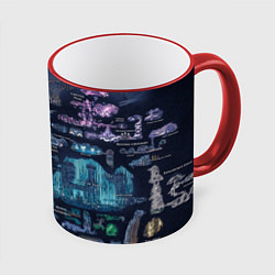 Кружка 3D HOLLOW KNIGHT WORLD, цвет: 3D-красный кант