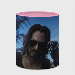Кружка 3D Киану Ривз, цвет: 3D-белый + розовый — фото 2