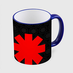 Кружка 3D RED HOT CHILI PEPPERS, цвет: 3D-синий кант