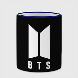 Кружка 3D BTS лого белое, цвет: 3D-синий кант — фото 2