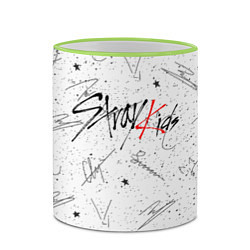 Кружка 3D STRAY KIDS АВТОГРАФЫ, цвет: 3D-светло-зеленый кант — фото 2