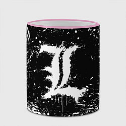 Кружка 3D L letter кляксы, цвет: 3D-розовый кант — фото 2