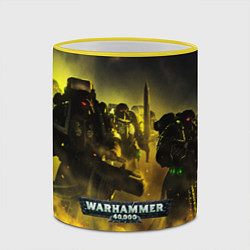 Кружка 3D Warhammer 40K - Космические Десантники, цвет: 3D-желтый кант — фото 2