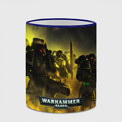 Кружка 3D Warhammer 40K - Космические Десантники, цвет: 3D-синий кант — фото 2