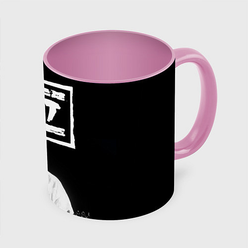 Кружка цветная ДДТ / 3D-Белый + розовый – фото 1