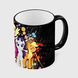 Кружка 3D My little pony band, цвет: 3D-черный кант