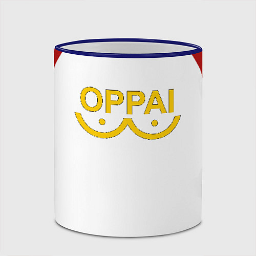 Кружка цветная ONE PUNCH MAN / 3D-Синий кант – фото 2
