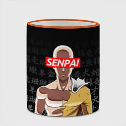 Кружка 3D SENPAI ONE PUNCH MAN, цвет: 3D-оранжевый кант — фото 2