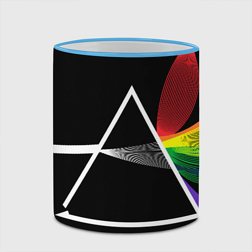 Кружка цветная PINK FLOYD / 3D-Небесно-голубой кант – фото 2