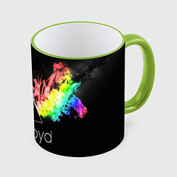 Кружка 3D PINK FLOYD, цвет: 3D-светло-зеленый кант