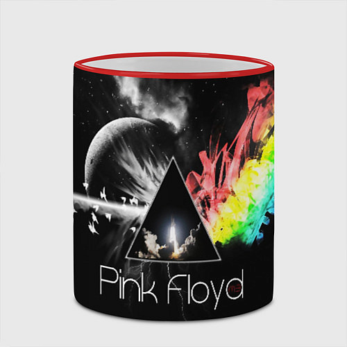 Кружка цветная PINK FLOYD / 3D-Красный кант – фото 2