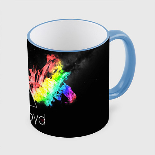Кружка цветная PINK FLOYD / 3D-Небесно-голубой кант – фото 1