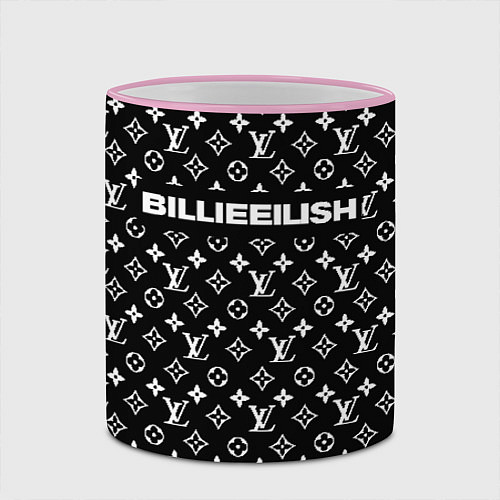 Кружка цветная BILLIE EILISH x LOUIS VUITTON / 3D-Розовый кант – фото 2