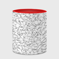Кружка 3D Белые мыши, цвет: 3D-белый + красный — фото 2
