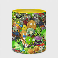 Кружка 3D PLANTS VS ZOMBIES, цвет: 3D-белый + желтый — фото 2