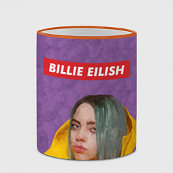 Кружка 3D Billie Eilish, цвет: 3D-оранжевый кант — фото 2