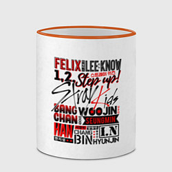 Кружка 3D Stray Kids, цвет: 3D-оранжевый кант — фото 2